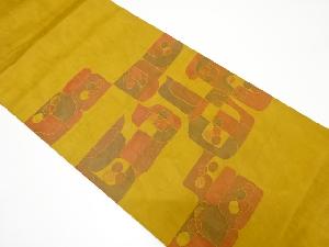 幾何学模様織り出し袋帯